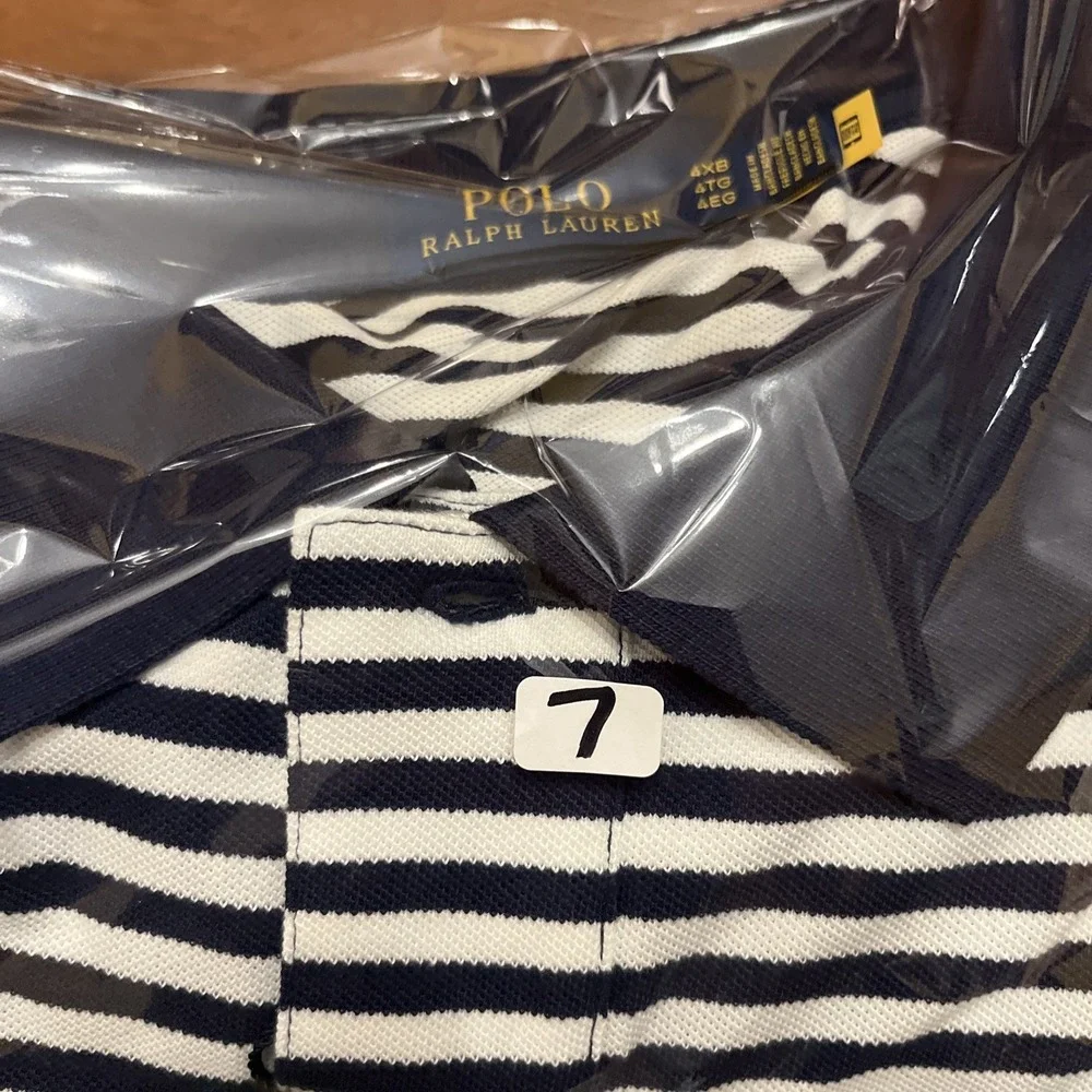 Polo Ralph Lauren Shirt Men's 4XB Blue Stripe Blue White Cotton Classic Fit $125